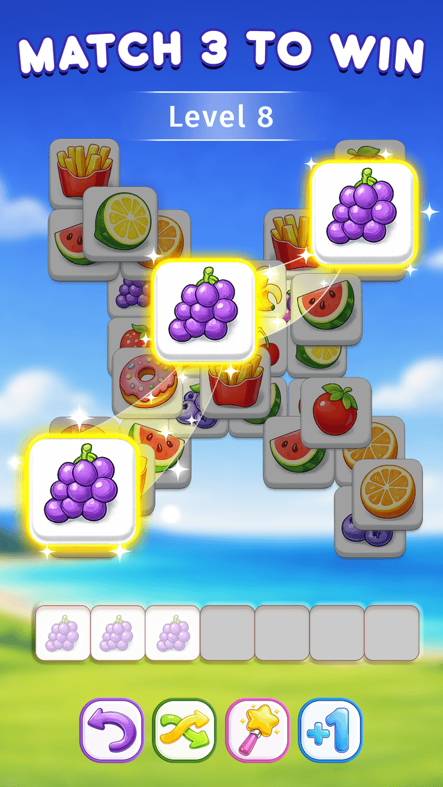 Super Tile Match mobile game screenshot